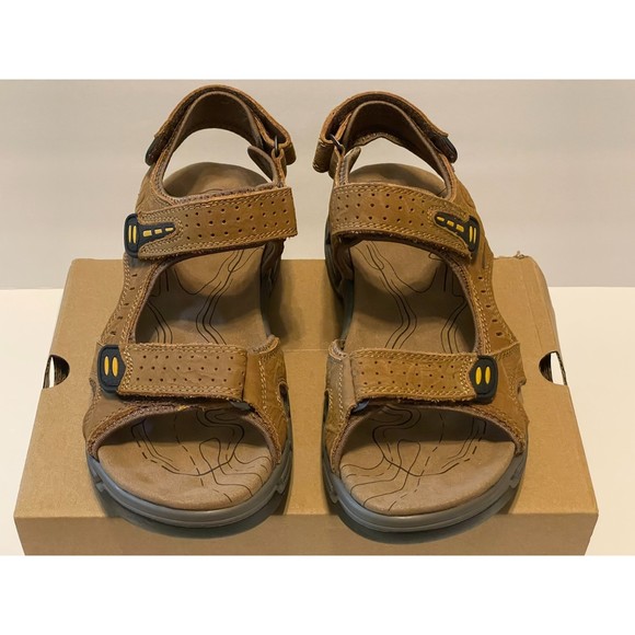 Camel Crown Men\'s Leather Sandals Brown Camel 7837 Size 7 main image 7